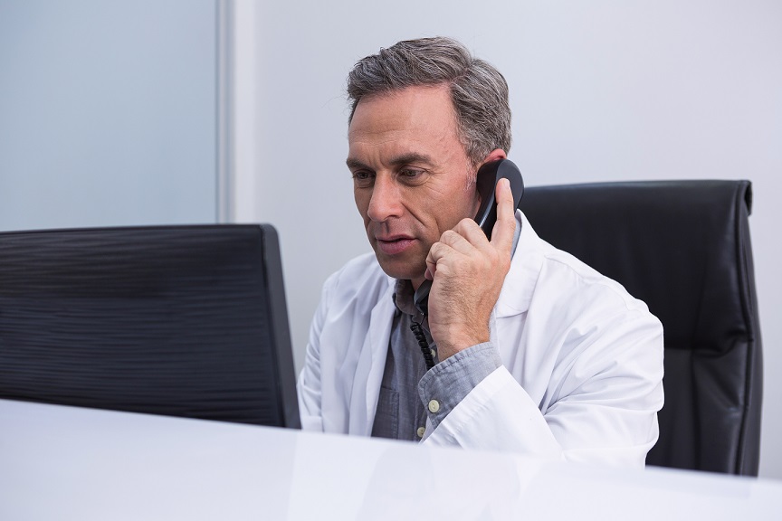 doctor talking on phone
