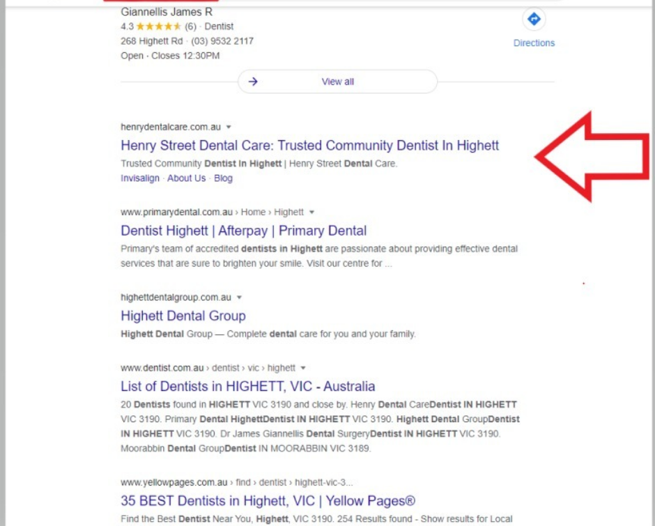 Position Google