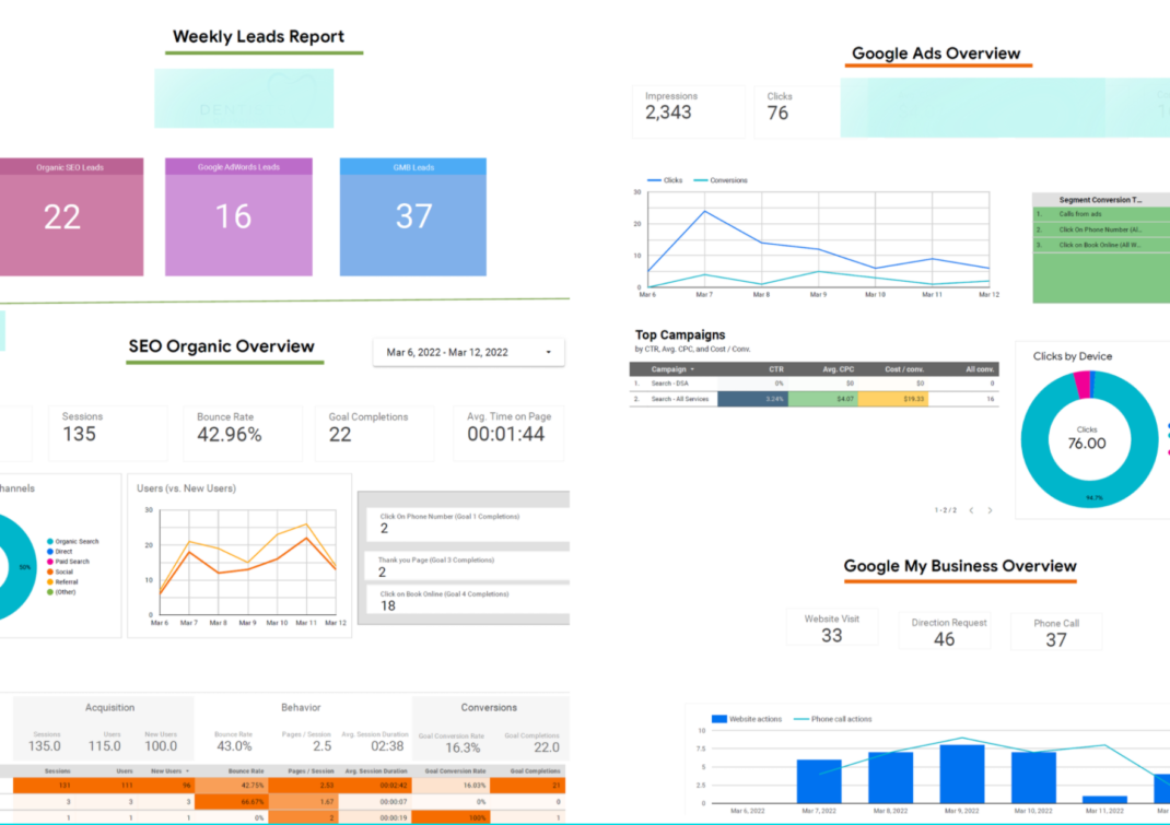 Samples Of 360 Dental Marketing 039 S Client Reports
