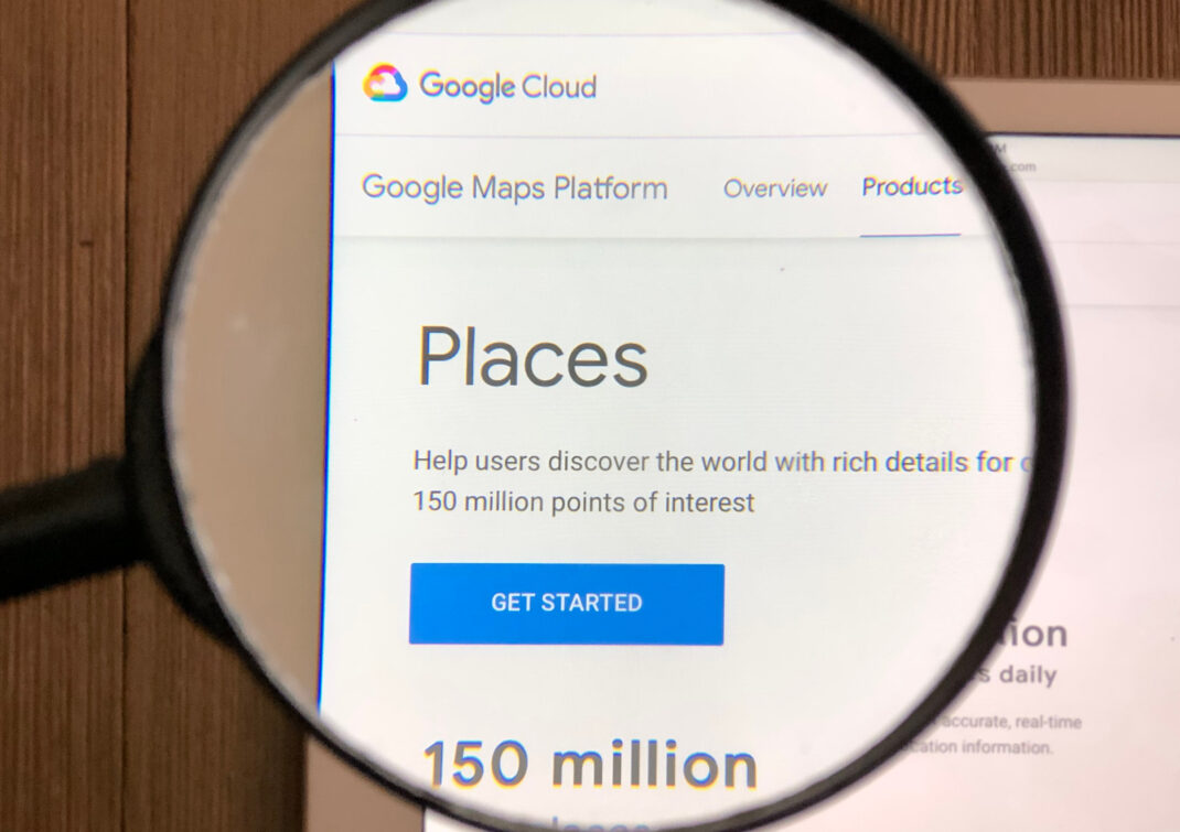 Spokane Wa Usa July 2019 Magnified View Of Google Maps